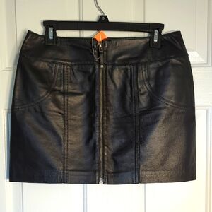 Blink Black Leather Mini Skirt NWT